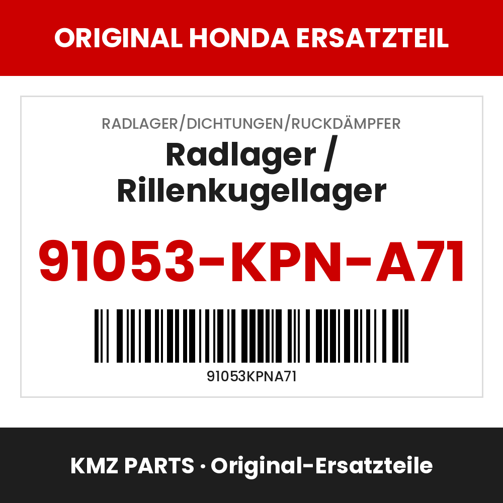 Honda Original Radlager / Rillenkugellager 91053-KPN-A71