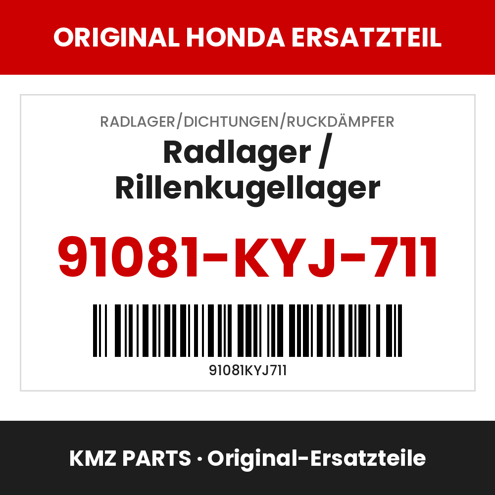Honda Original Radlager / Rillenkugellager 91081-KYJ-711