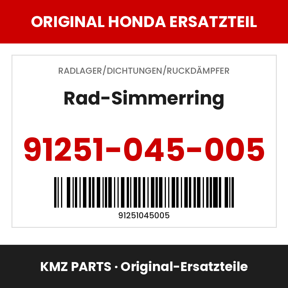 Honda Original Rad-Simmerring 91251-045-005