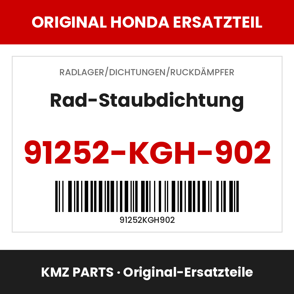 Honda Original Rad-Staubdichtung 91252-KGH-902