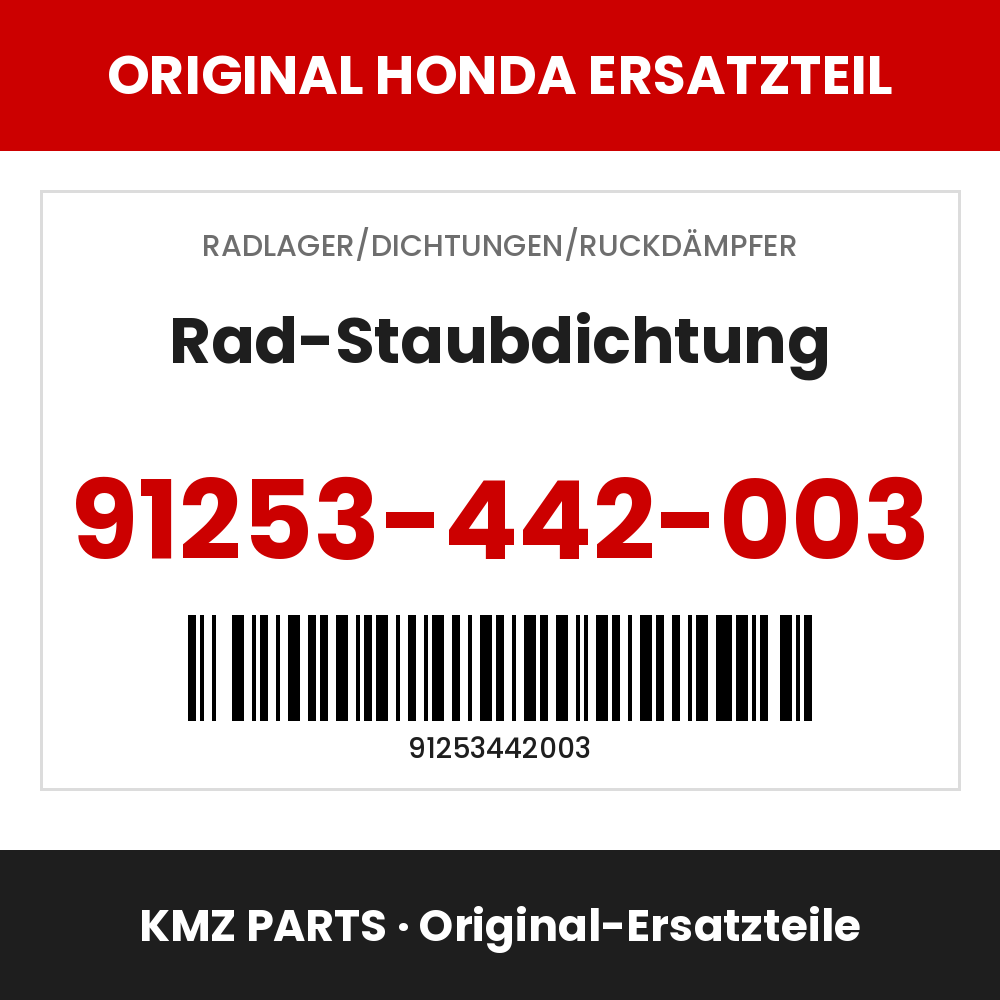 Honda Original Rad-Staubdichtung 91253-442-003