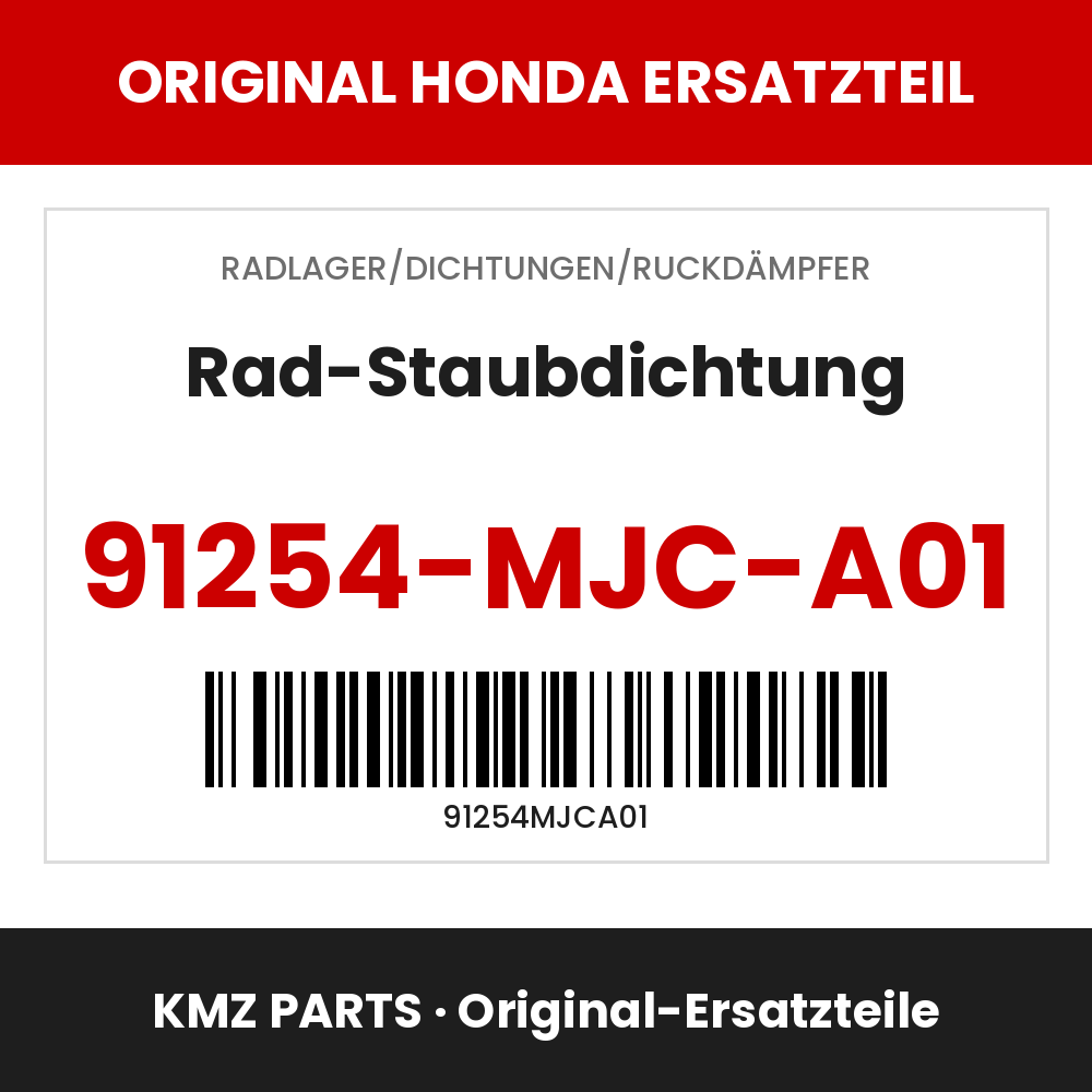 Honda Original Rad-Staubdichtung 91254-MJC-A01