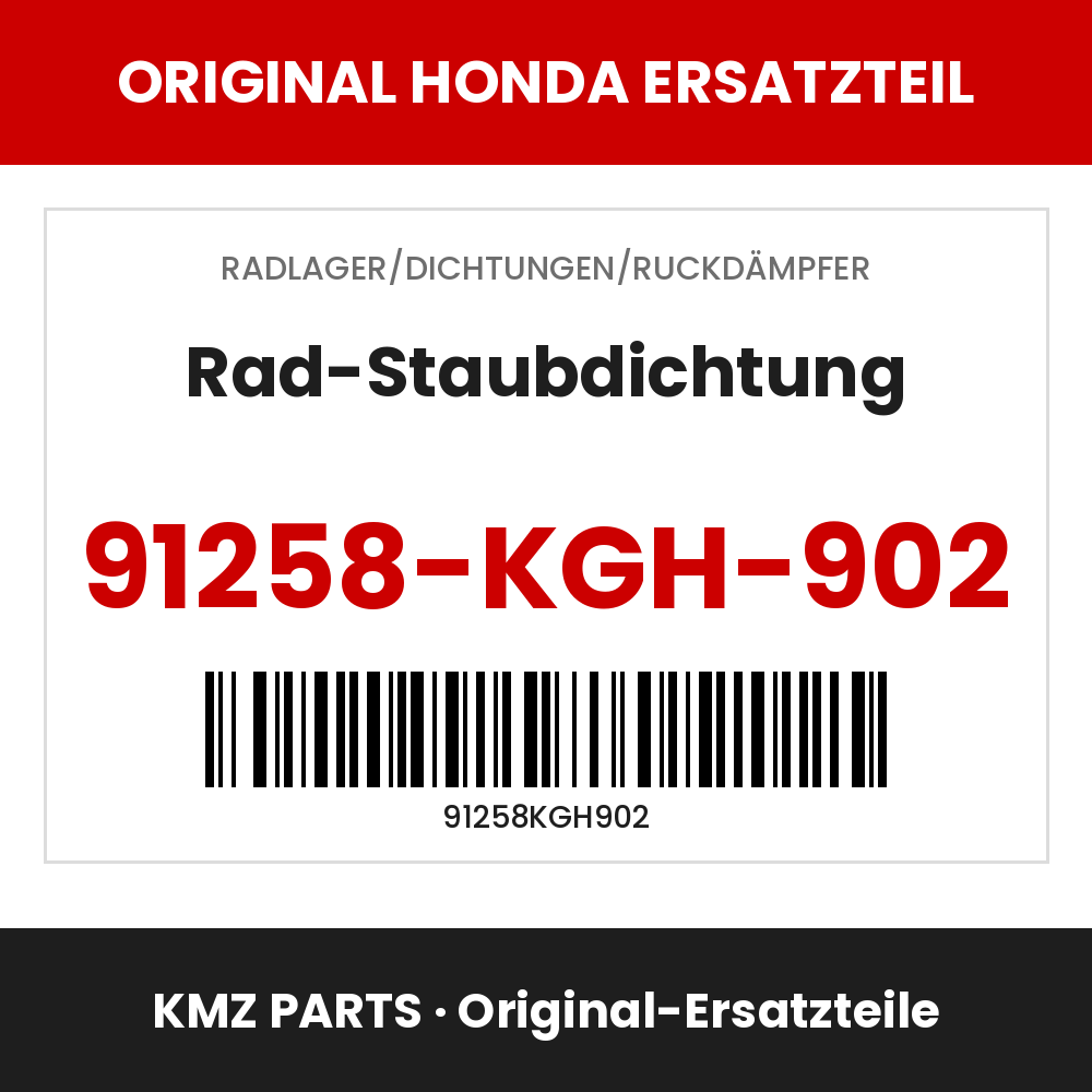 Honda Original Rad-Staubdichtung 91258-KGH-902