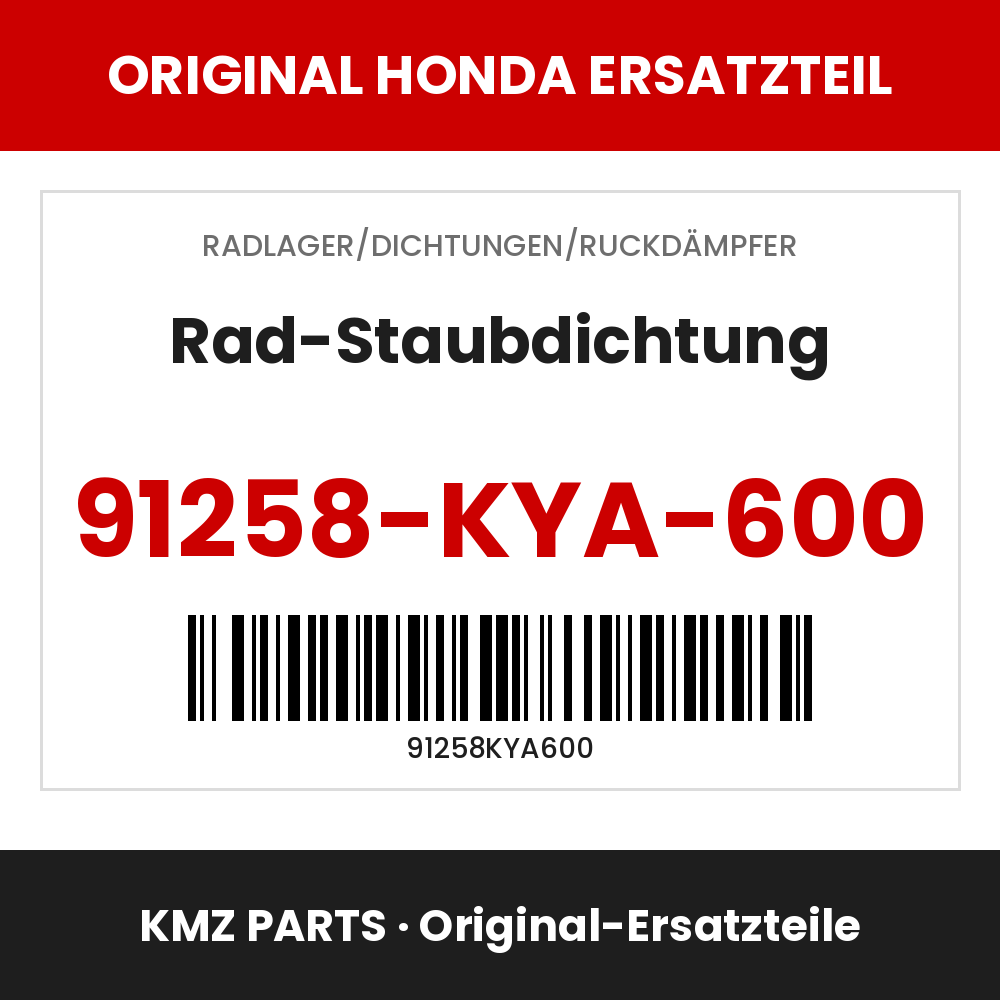 Honda Original Rad-Staubdichtung 91258-KYA-600