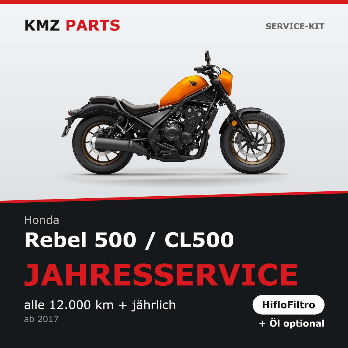 Honda Rebel 500 / CL500 Service-Kit – Jahresservice