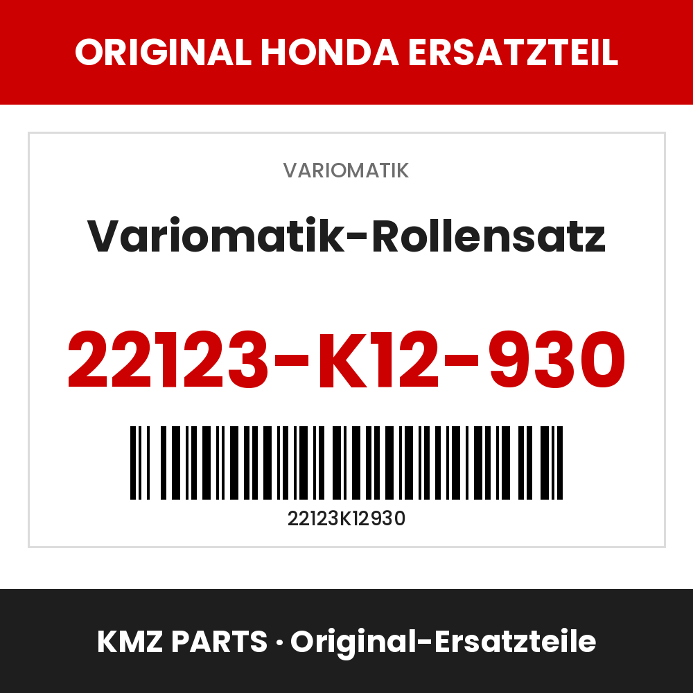 Honda Original Variomatik-Rollensatz 22123-K12-930