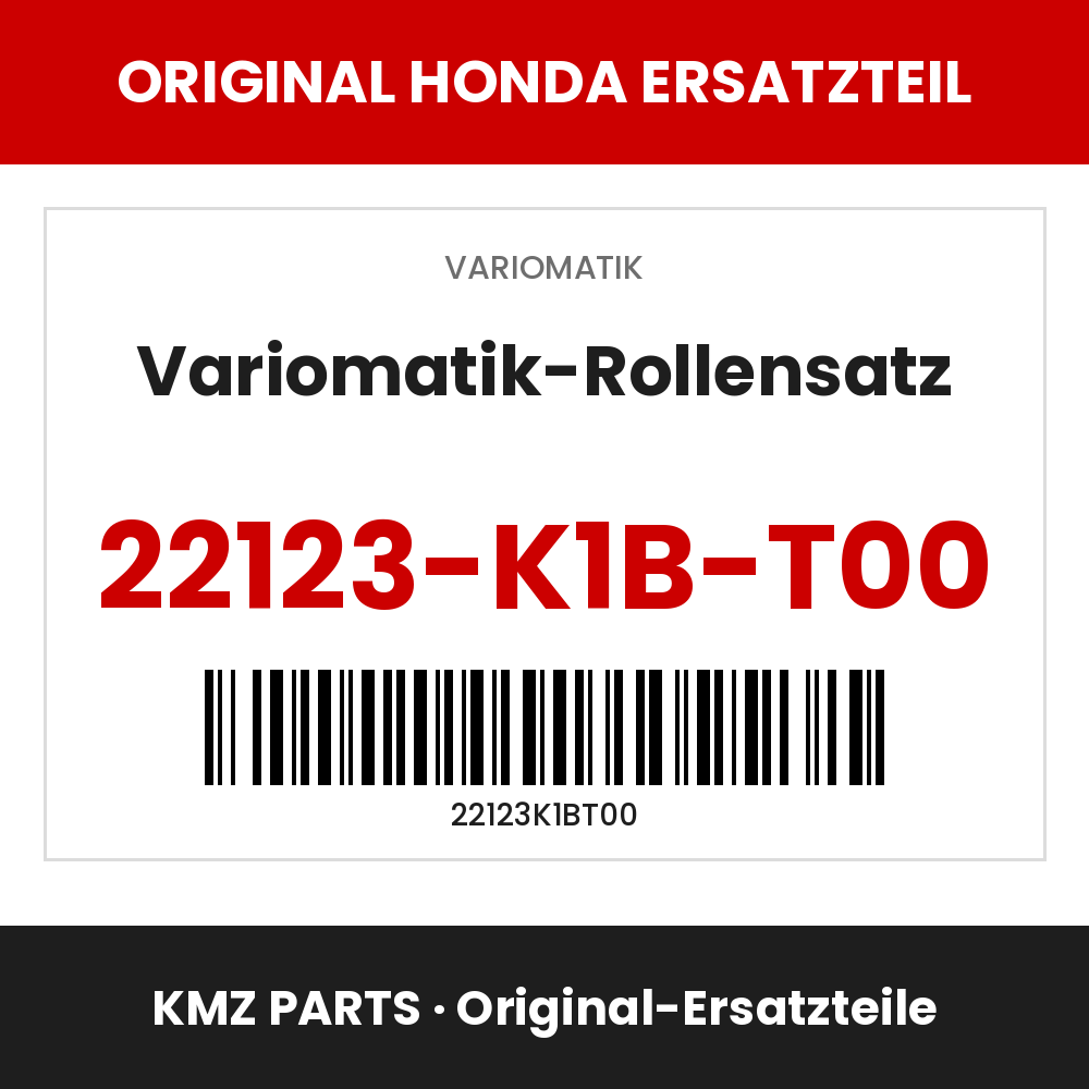 Honda Original Variomatik-Rollensatz 22123-K1B-T00