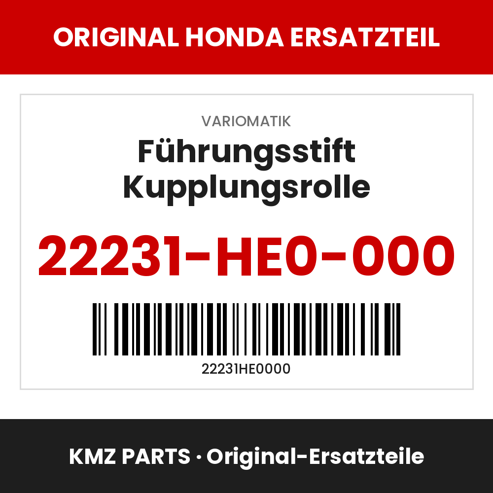 Honda Original Führungsstift Kupplungsrolle 22231-HE0-000