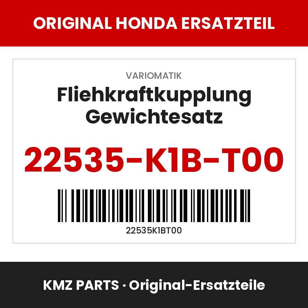 Honda Original Fliehkraftkupplung Gewichtesatz 22535-K1B-T00