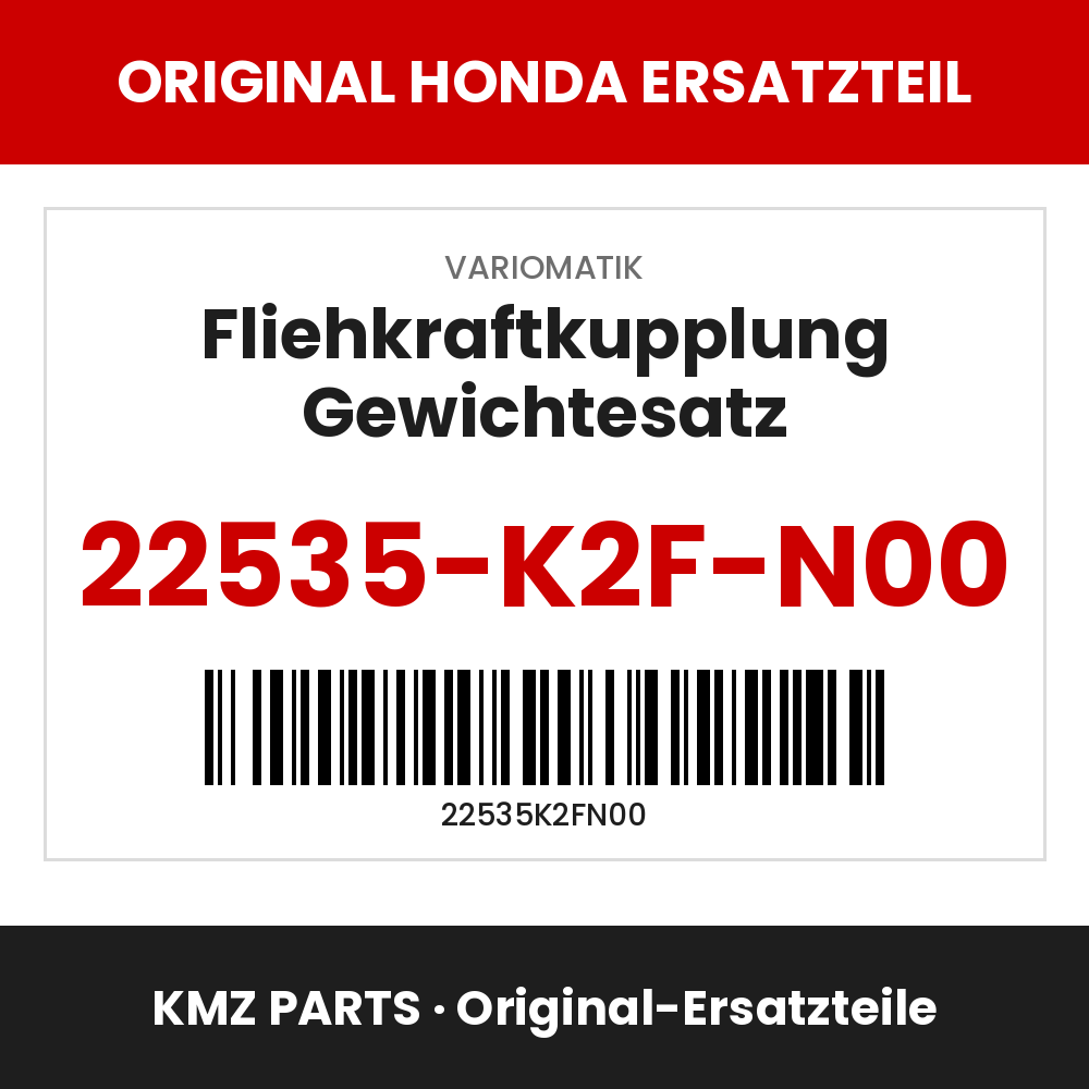 Honda Original Fliehkraftkupplung Gewichtesatz 22535-K2F-N00