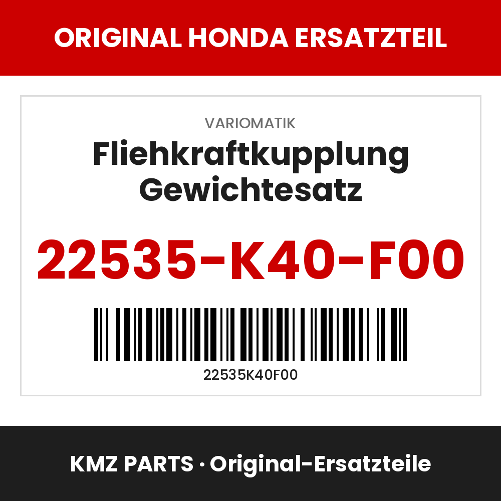 Honda Original Fliehkraftkupplung Gewichtesatz 22535-K40-F00