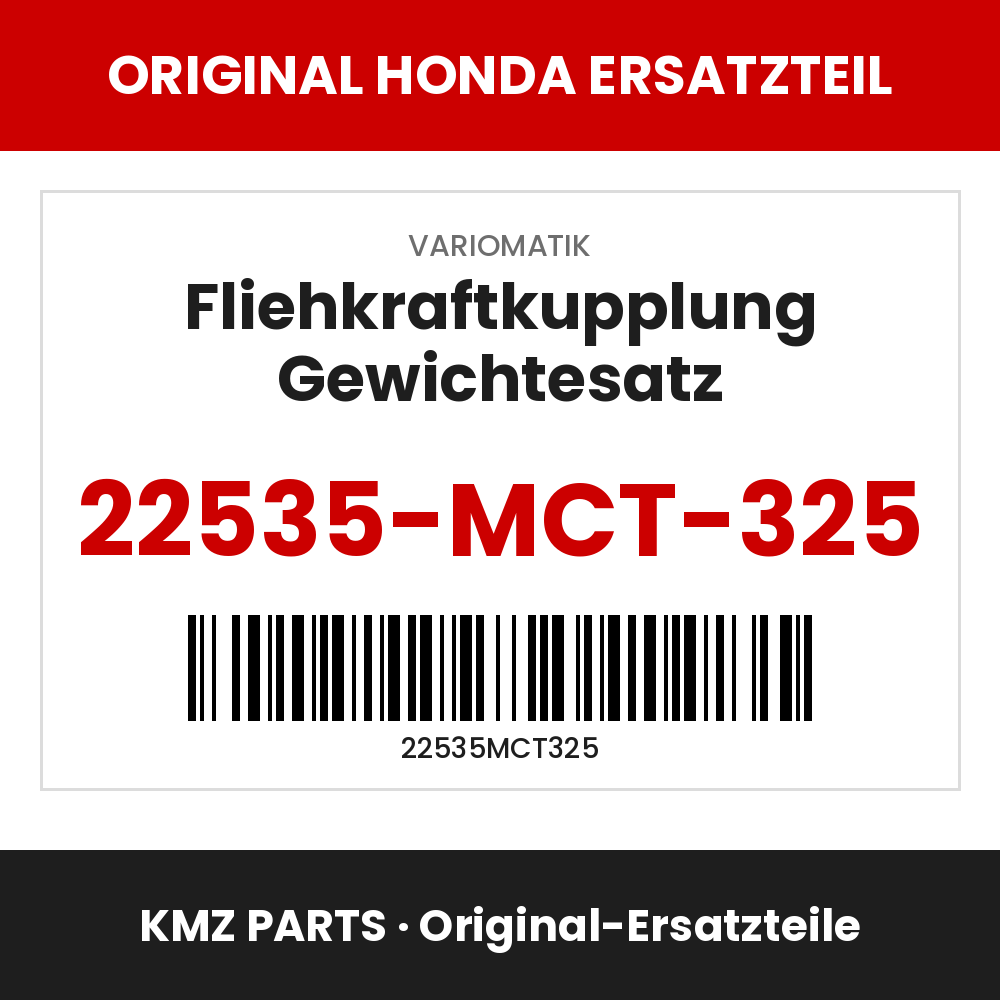Honda Original Fliehkraftkupplung Gewichtesatz 22535-MCT-325