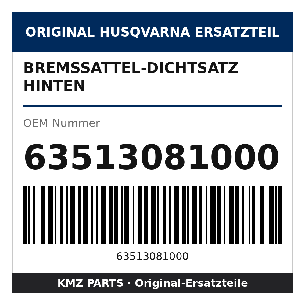 Husqvarna Original Bremssattel-Dichtsatz hinten 63513081000