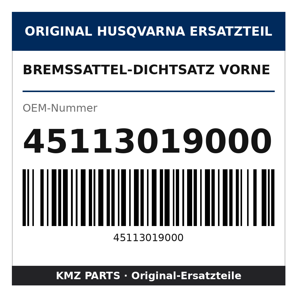 Husqvarna Original Bremssattel-Dichtsatz vorne 45113019000