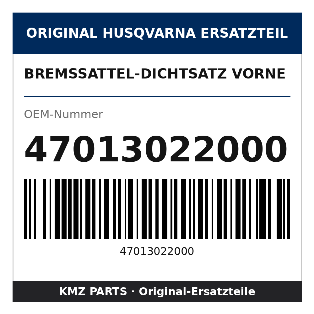 Husqvarna Original Bremssattel-Dichtsatz vorne 47013022000