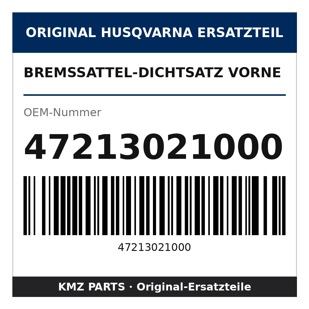 Husqvarna Original Bremssattel-Dichtsatz vorne 47213021000
