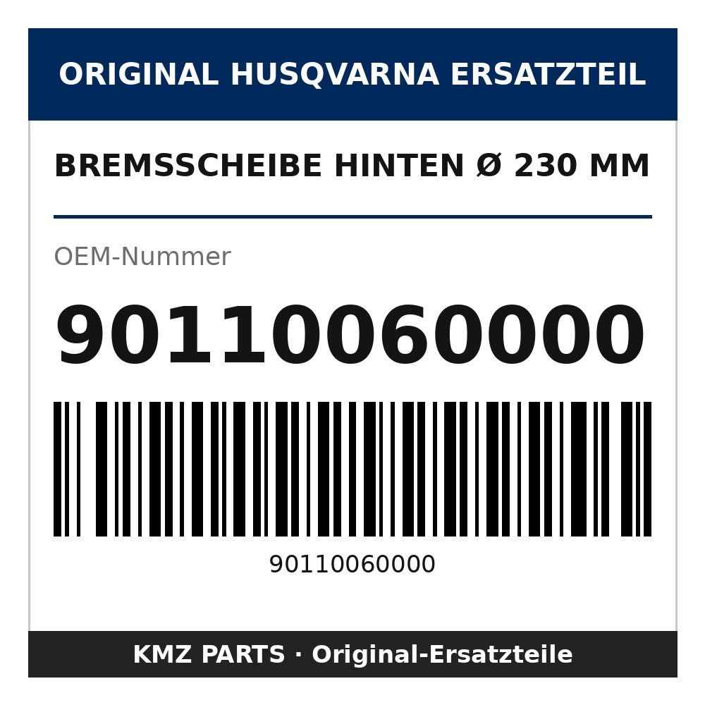 Husqvarna Original Bremsscheibe hinten Ø 230 mm 90110060000