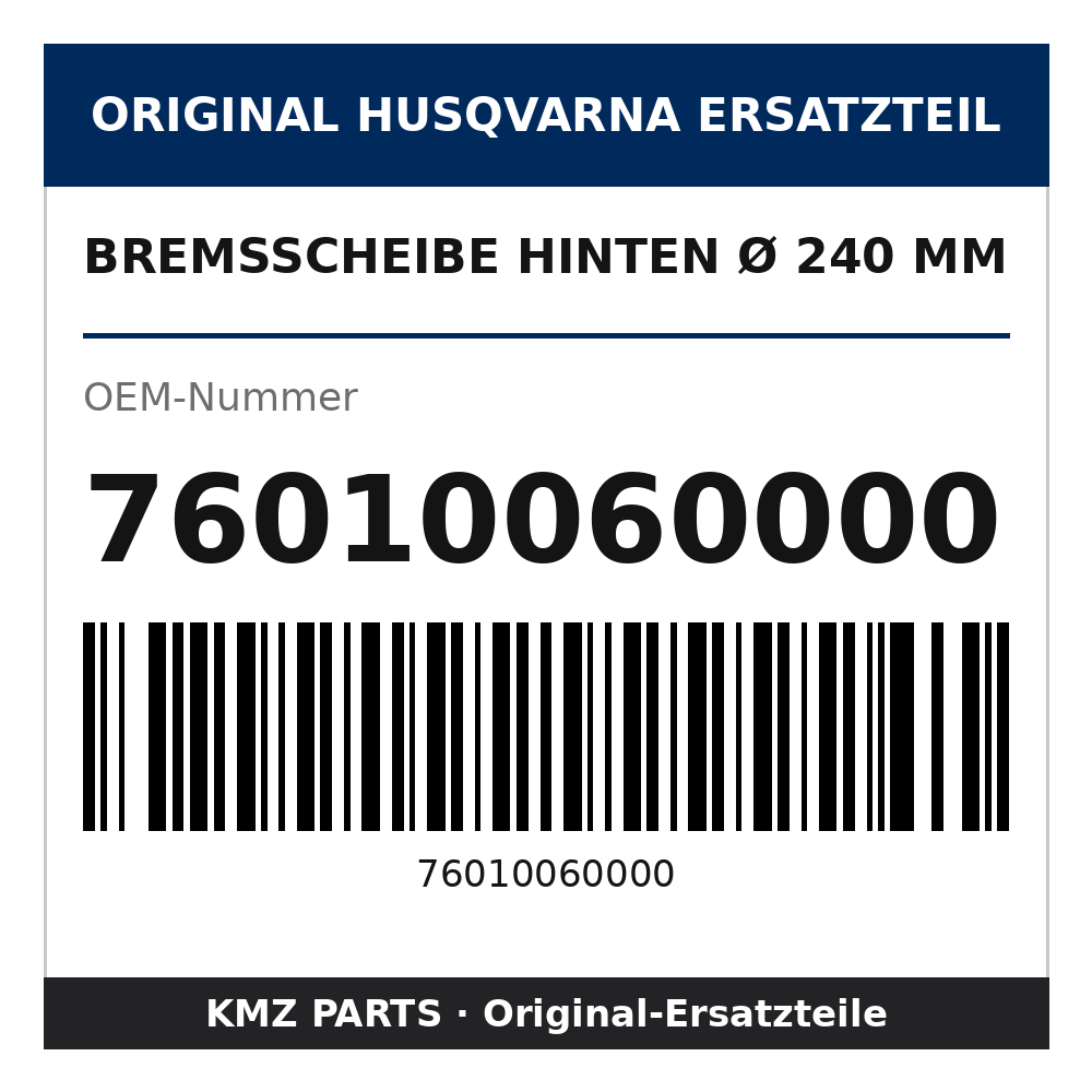 Husqvarna Original Bremsscheibe hinten Ø 240 mm 76010060000