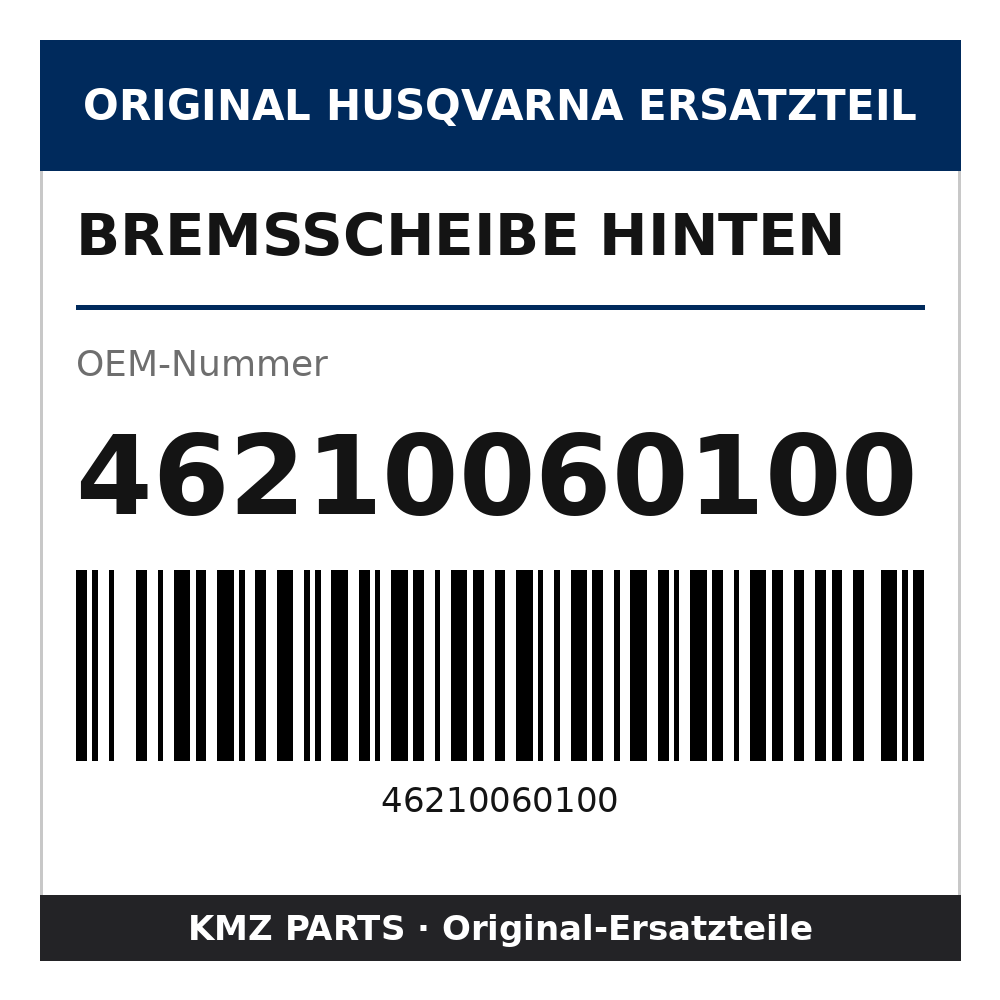 Husqvarna Original Bremsscheibe hinten 46210060100