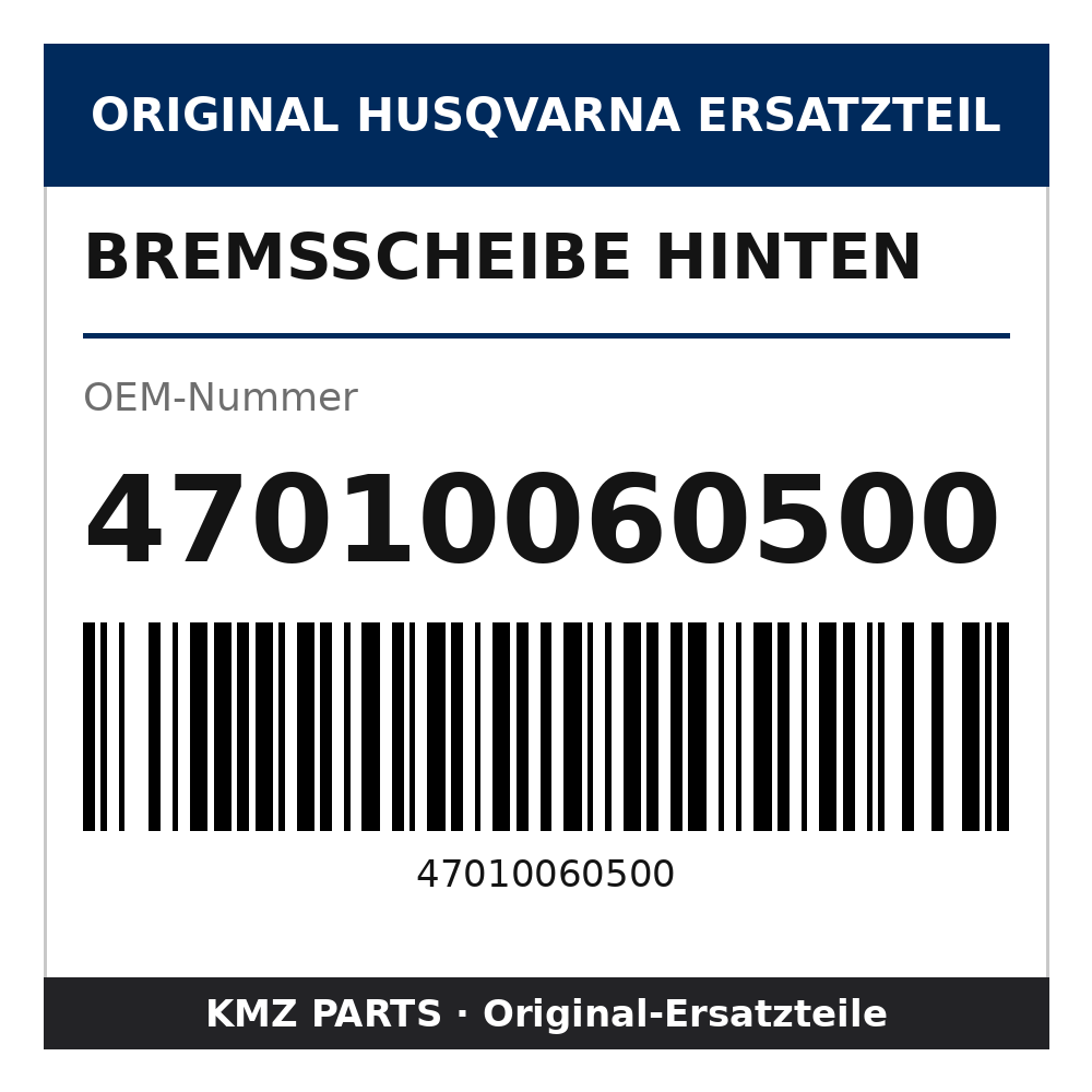 Husqvarna Original Bremsscheibe hinten 47010060500