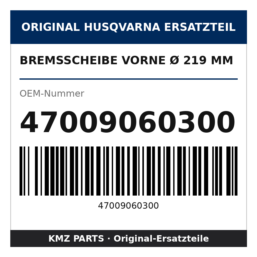 Husqvarna Original Bremsscheibe vorne Ø 219 mm 47009060300