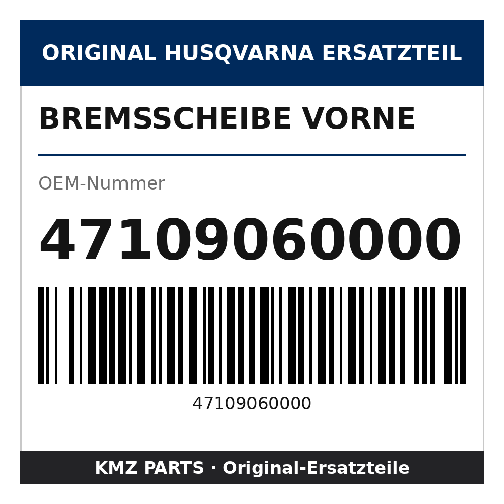 Husqvarna Original Bremsscheibe vorne 47109060000