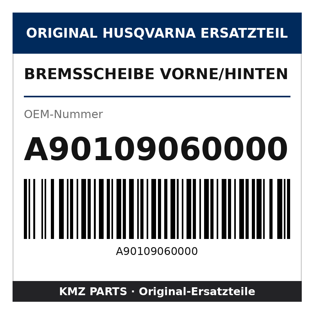 Husqvarna Original Bremsscheibe vorne/hinten A90109060000