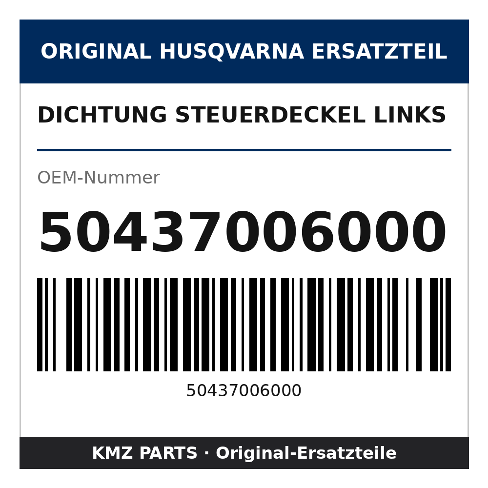 Husqvarna Original Dichtung Steuerdeckel links 50437006000