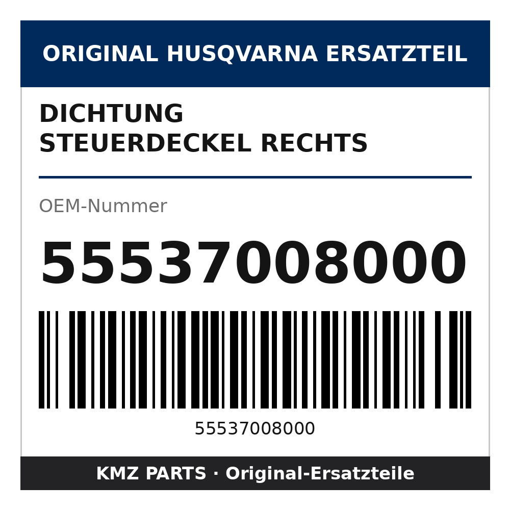 Husqvarna Original Dichtung Steuerdeckel rechts 55537008000