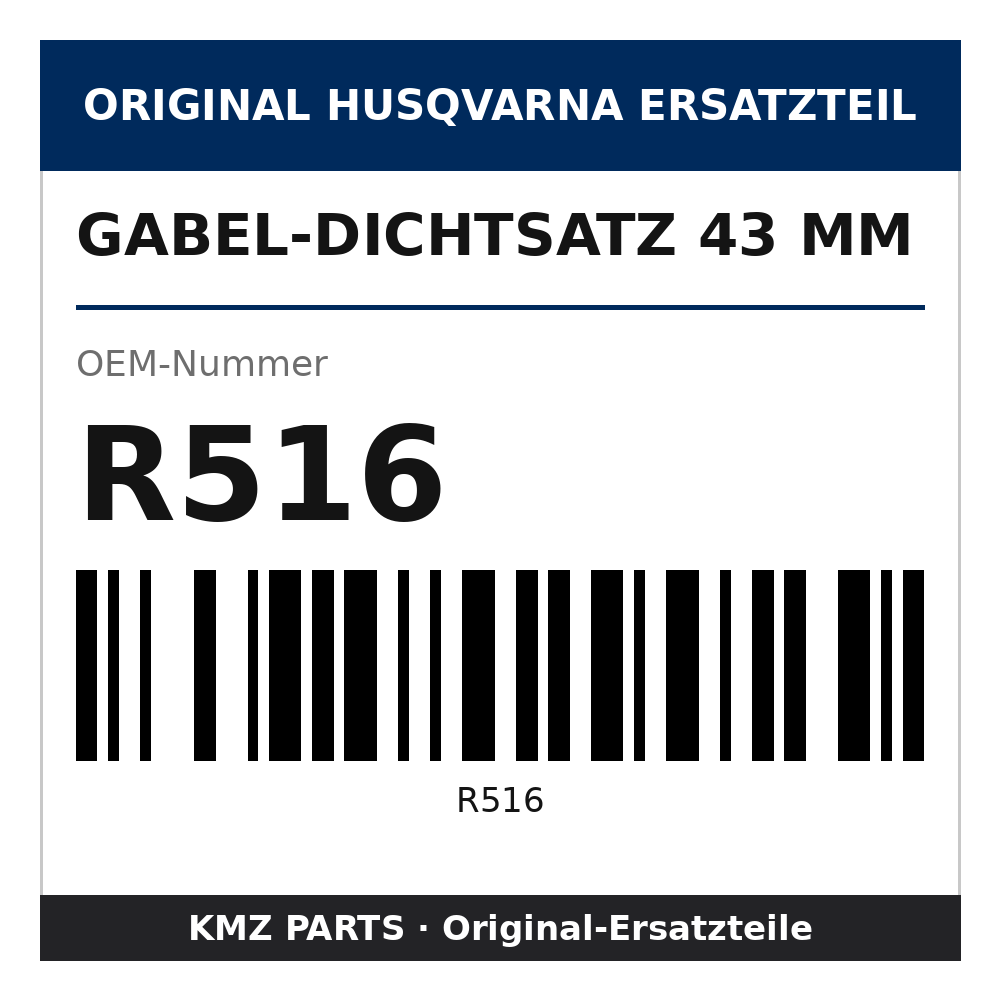 Husqvarna Original Gabel-Dichtsatz 43 mm R516