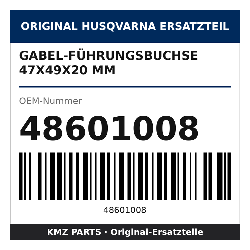 Husqvarna Original Gabel-Führungsbuchse 47x49x20 mm 48601008