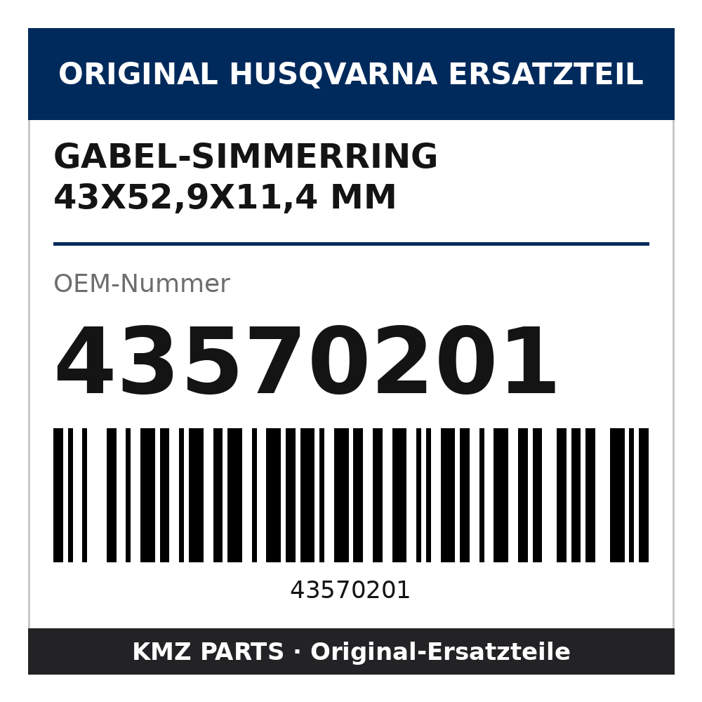 Husqvarna Original Gabel-Simmerring 43x52,9x11,4 mm 43570201