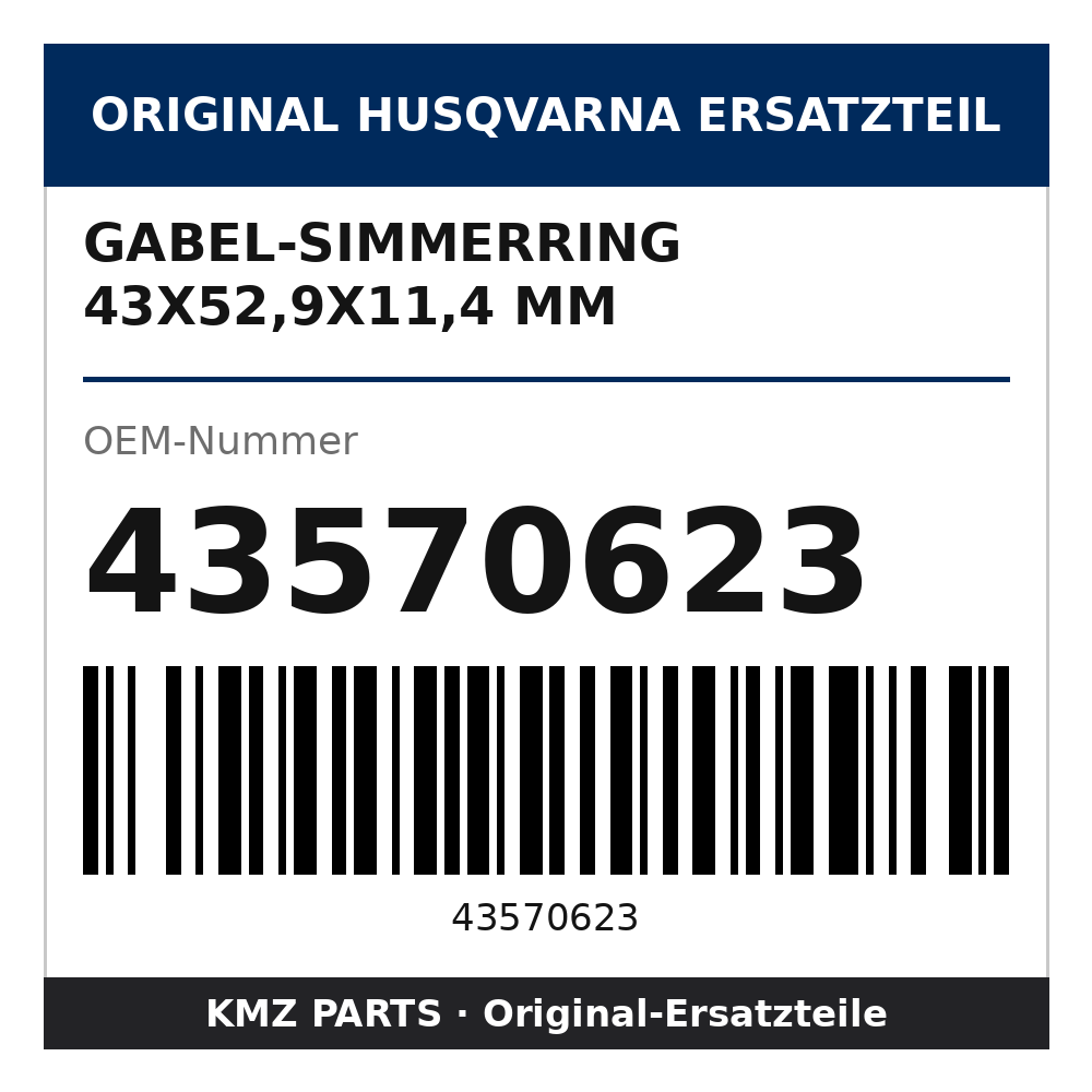 Husqvarna Original Gabel-Simmerring 43x52,9x11,4 mm 43570623