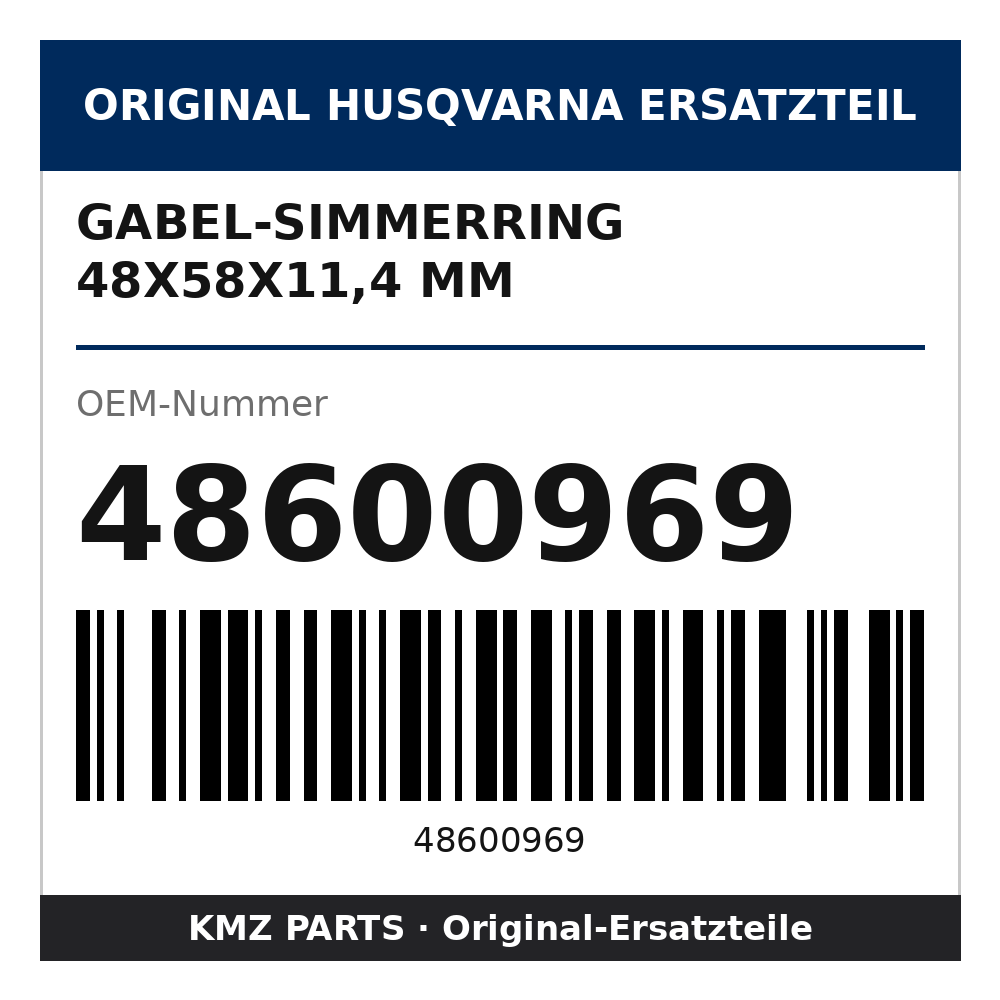 Husqvarna Original Gabel-Simmerring 48x58x11,4 mm 48600969
