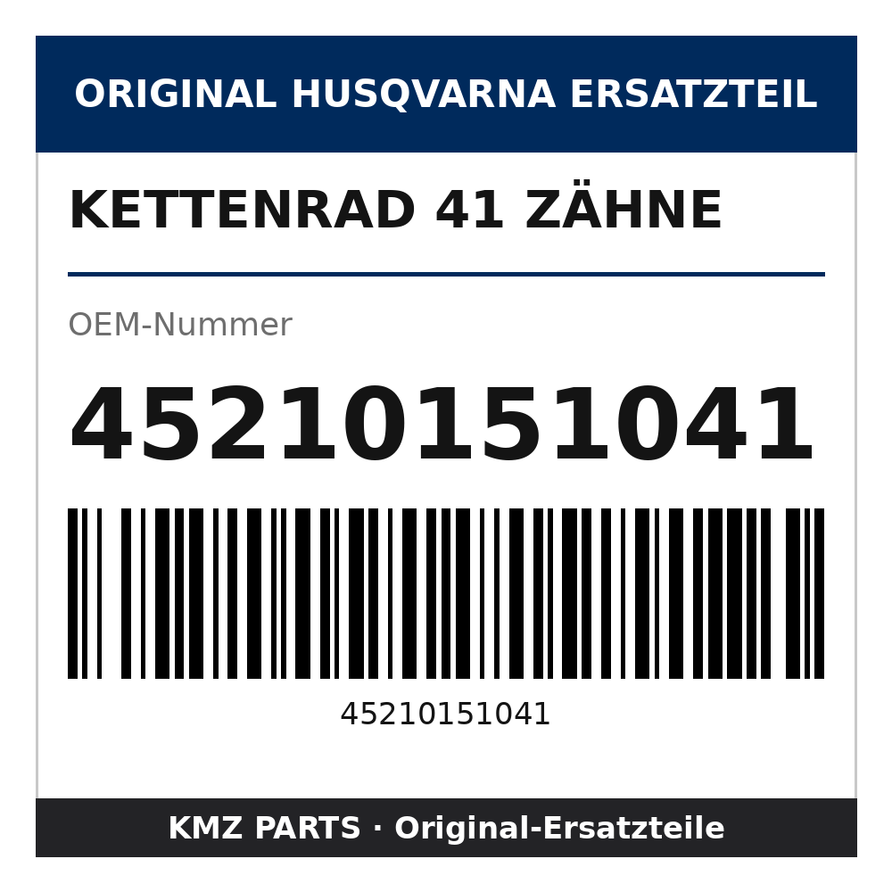 Husqvarna Original Kettenrad 41 Zähne 45210151041