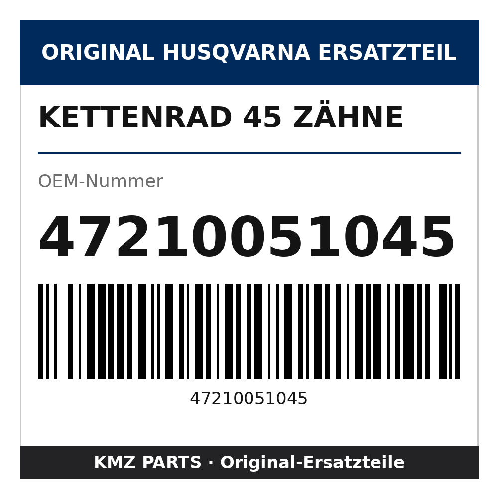 Husqvarna Original Kettenrad 45 Zähne 47210051045