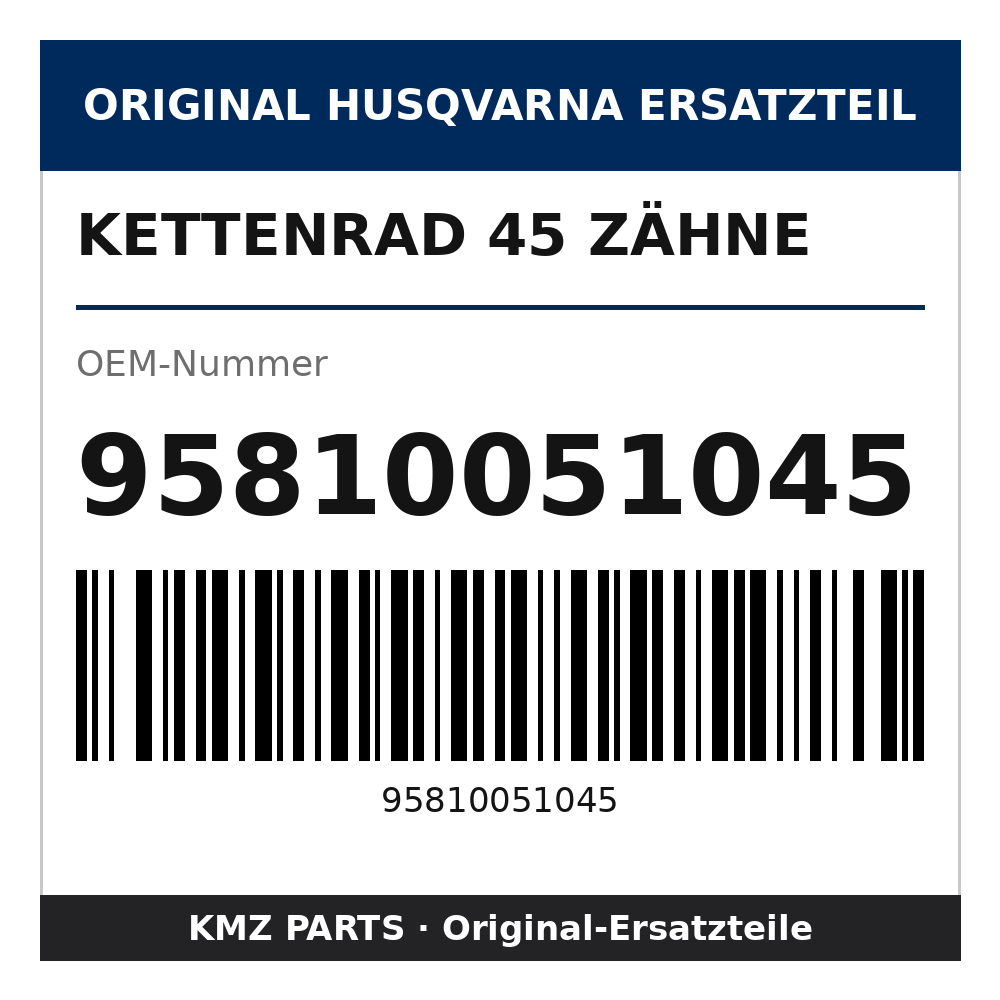 Husqvarna Original Kettenrad 45 Zähne 95810051045