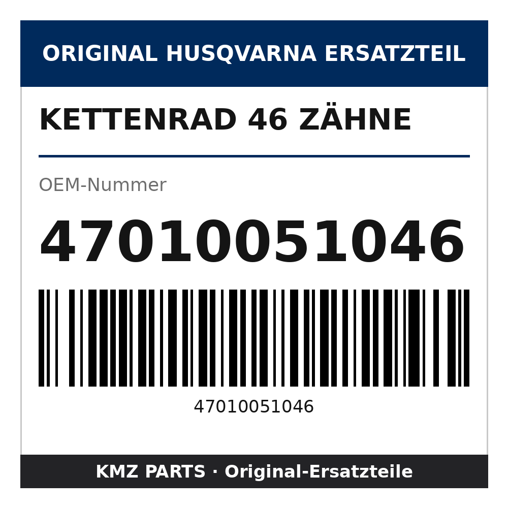 Husqvarna Original Kettenrad 46 Zähne 47010051046
