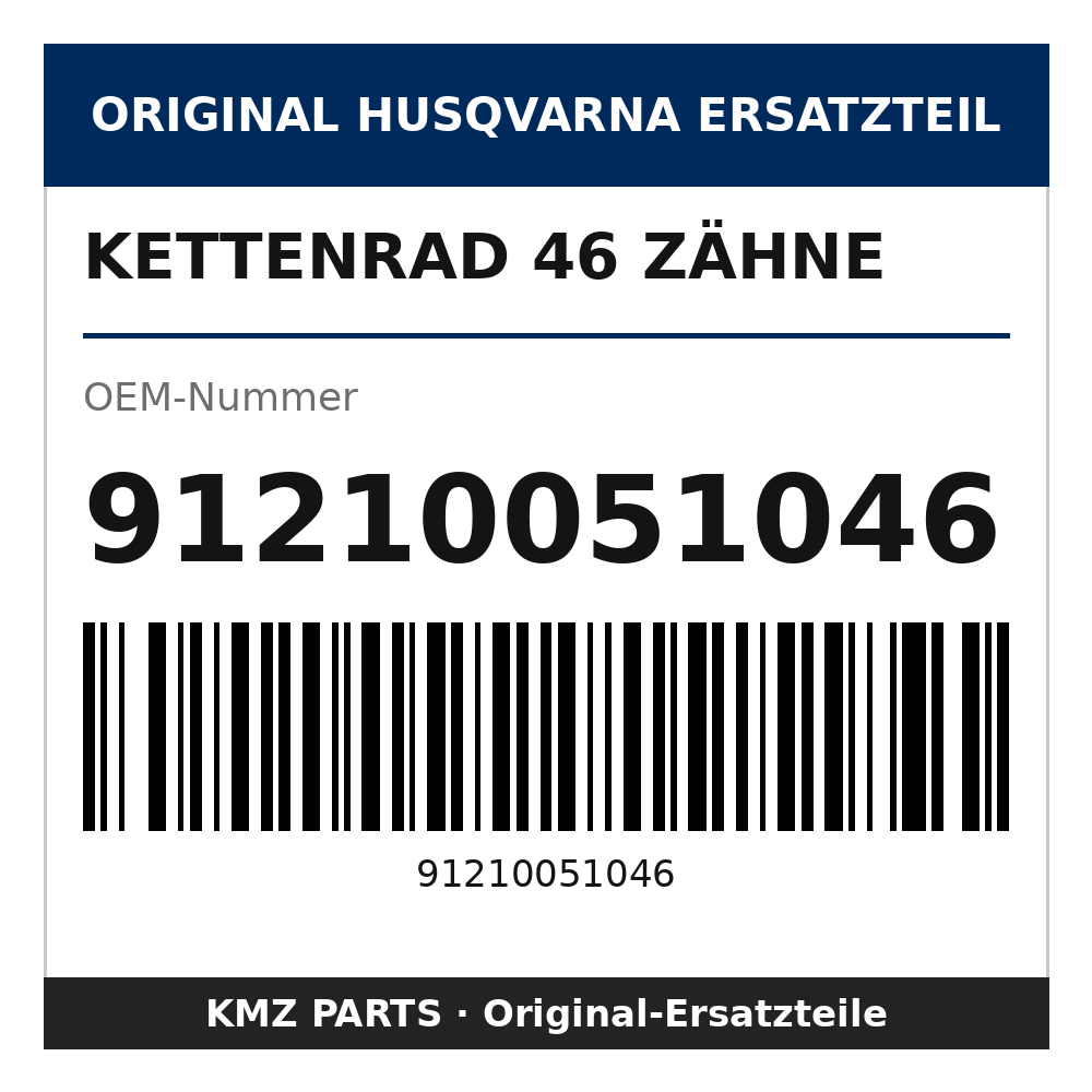 Husqvarna Original Kettenrad 46 Zähne 91210051046