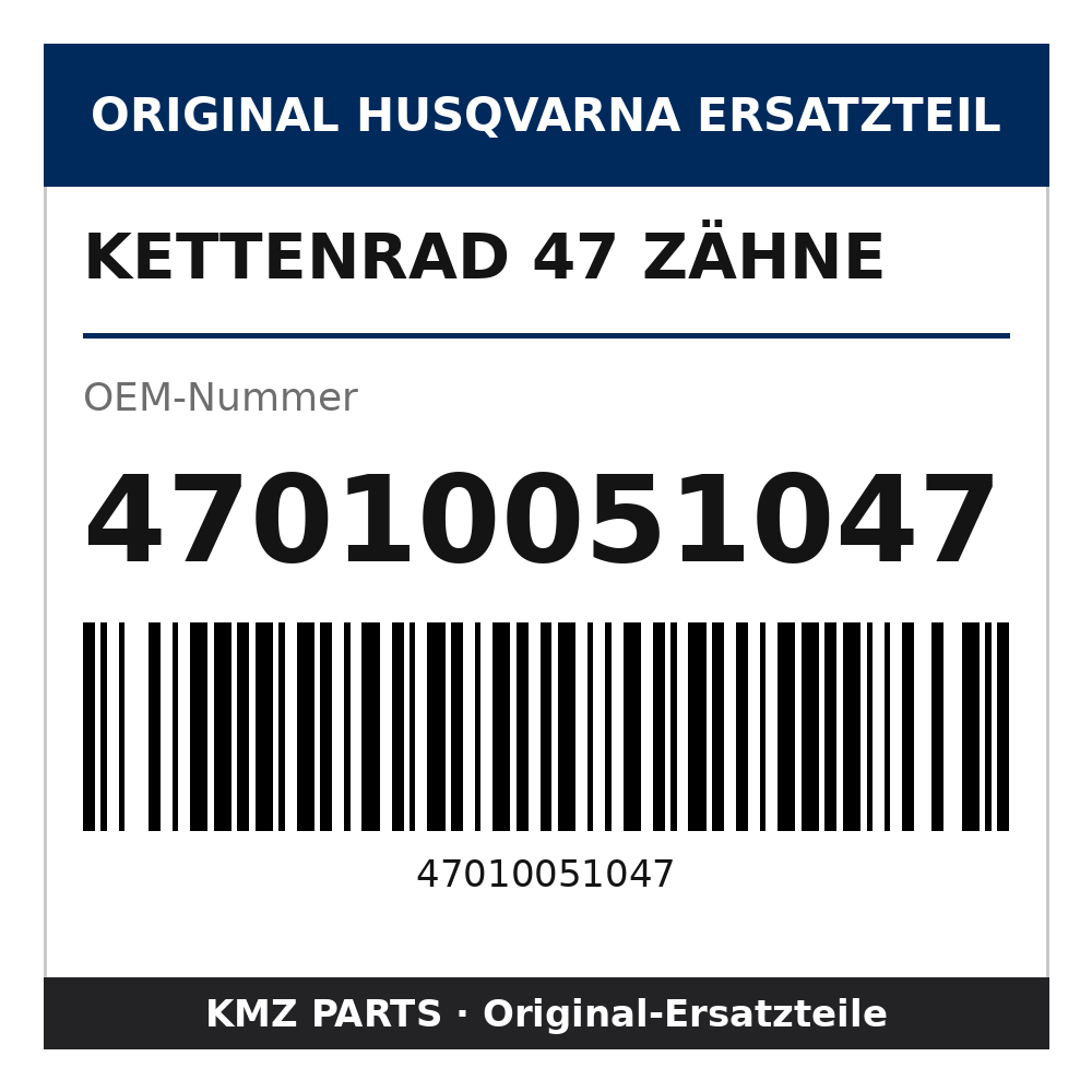 Husqvarna Original Kettenrad 47 Zähne 47010051047