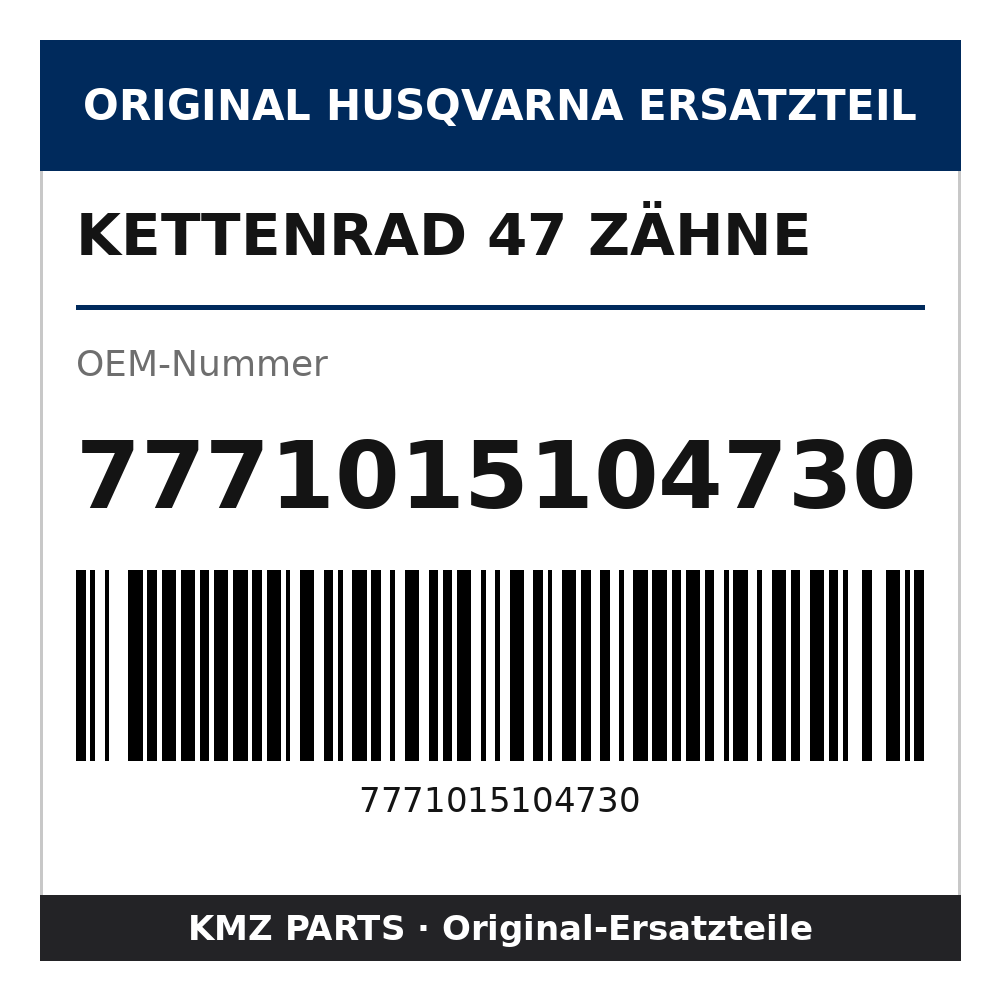 Husqvarna Original Kettenrad 47 Zähne 7771015104730