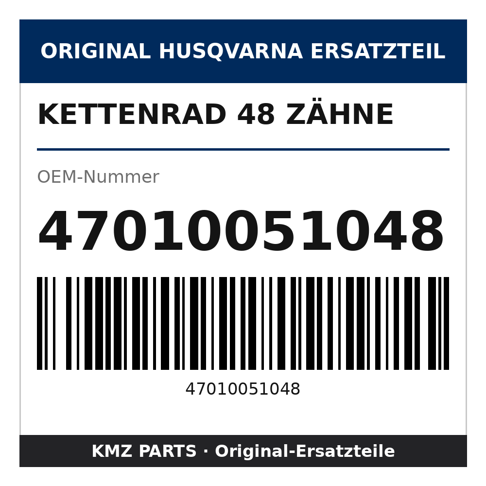 Husqvarna Original Kettenrad 48 Zähne 47010051048