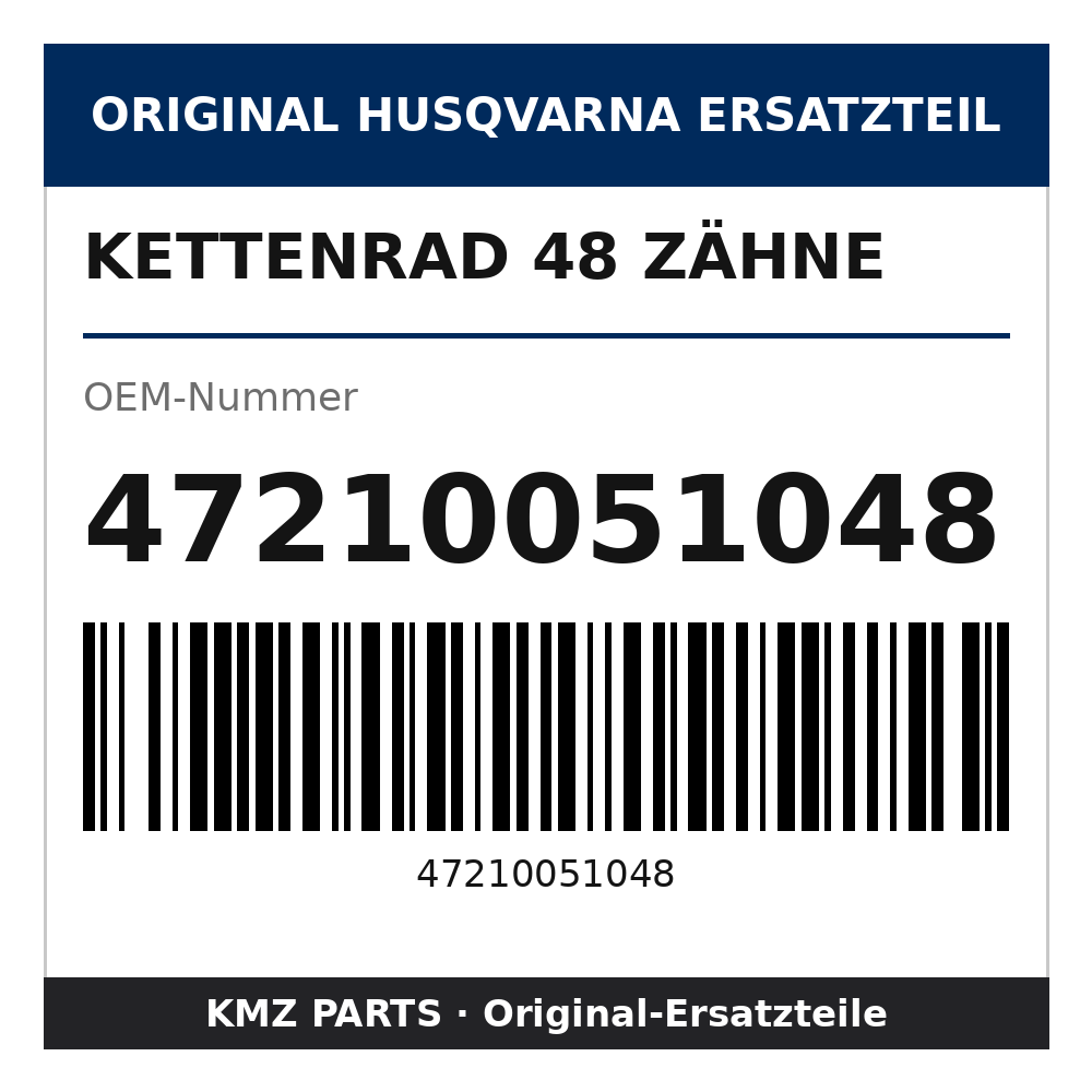 Husqvarna Original Kettenrad 48 Zähne 47210051048