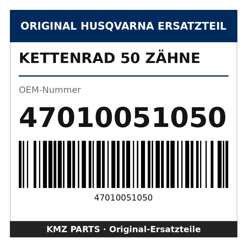 Husqvarna Original Kettenrad 50 Zähne 47010051050