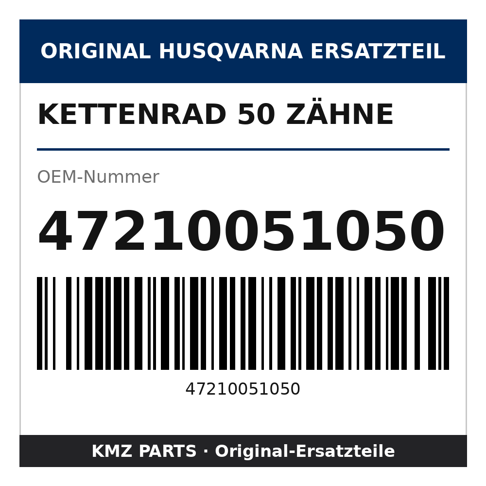 Husqvarna Original Kettenrad 50 Zähne 47210051050