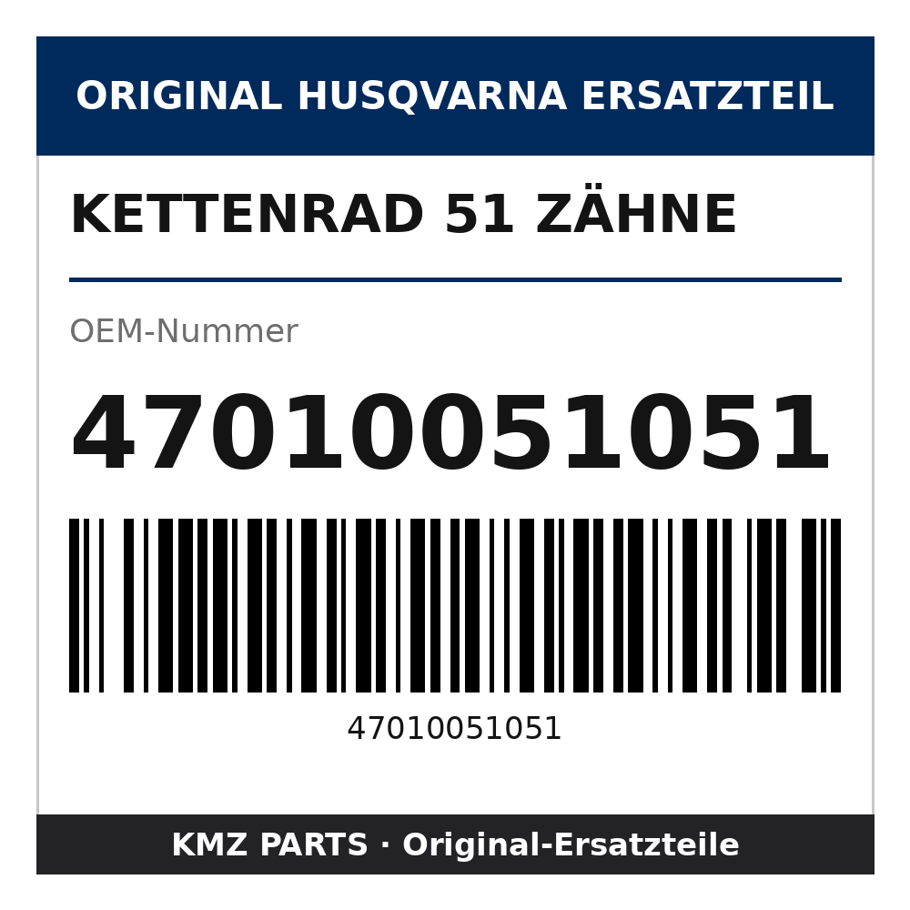Husqvarna Original Kettenrad 51 Zähne 47010051051