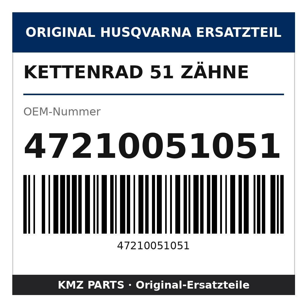 Husqvarna Original Kettenrad 51 Zähne 47210051051