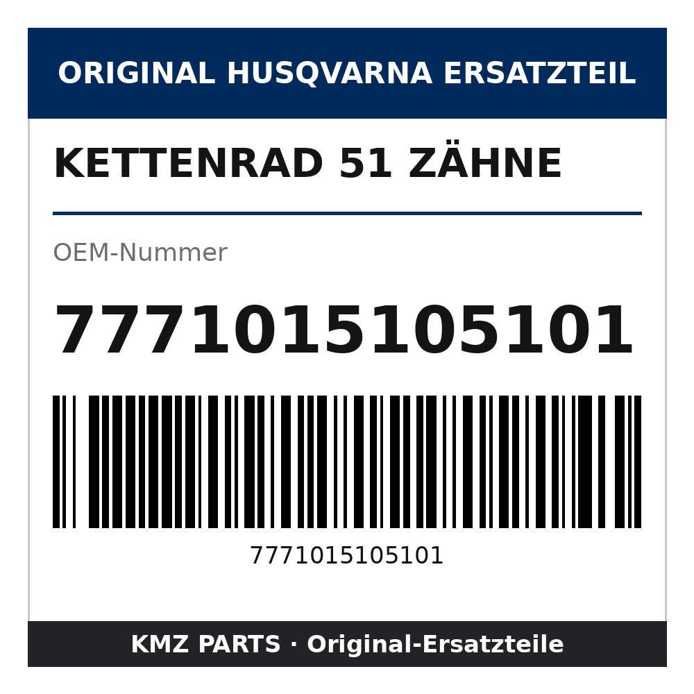 Husqvarna Original Kettenrad 51 Zähne 7771015105101