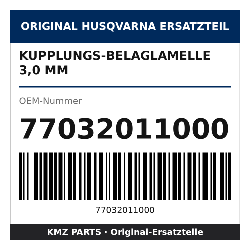 Husqvarna Original Kupplungs-Belaglamelle 3,0 mm 77032011000
