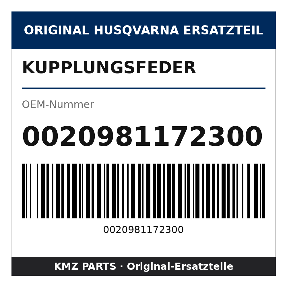 Husqvarna Original Kupplungsfeder 0020981172300